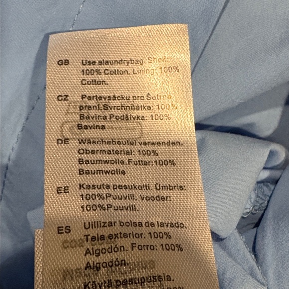 COS Light Blue Casual Button Down Shirt Dress Size XXS Oversized Lagenlook - Picture 11 of 13